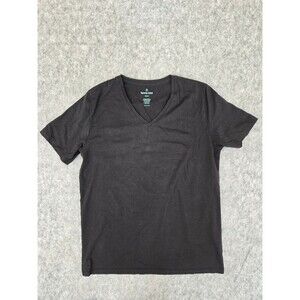 Tommy John Men's Size Medium Black V-Neck Pima Cotton Stretch Soft T-Shirt